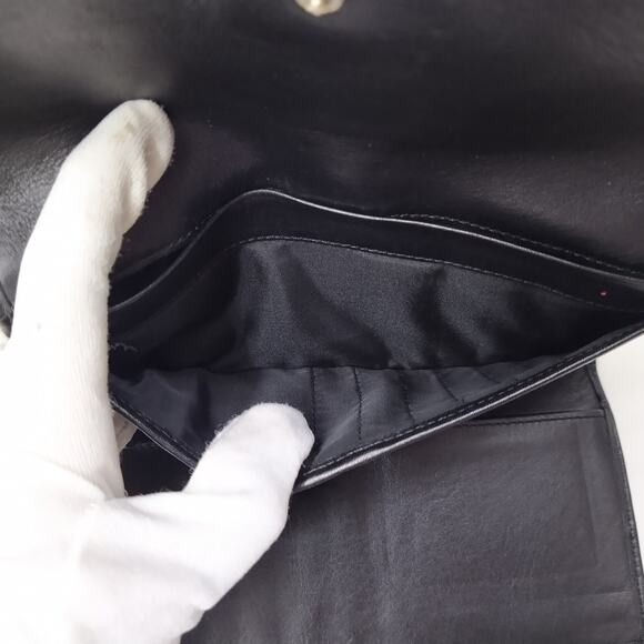 Coach Signature Black Canvas Buckle Credit Card ID Window Trifold Wallet - Picture 12 of 14